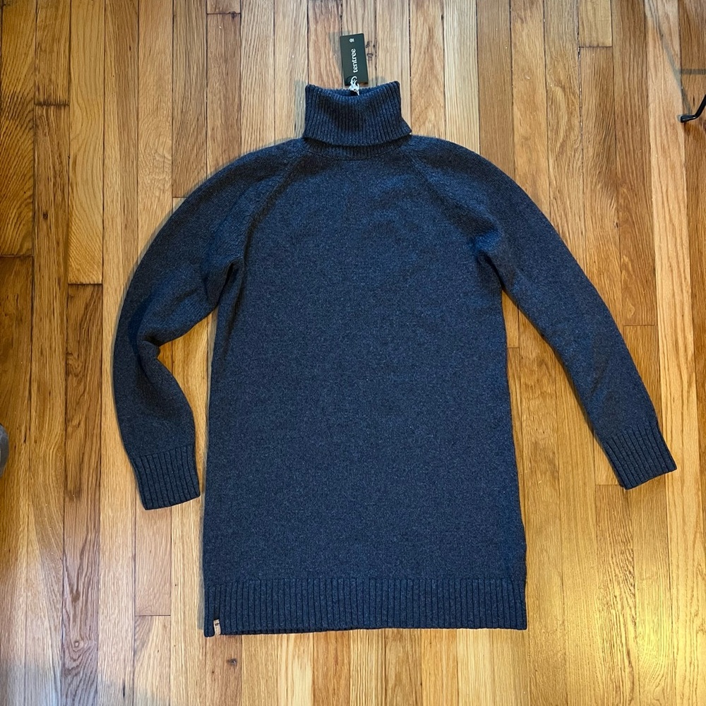 tentree Gray Turtleneck Tunic Dress with Timeless Appeal